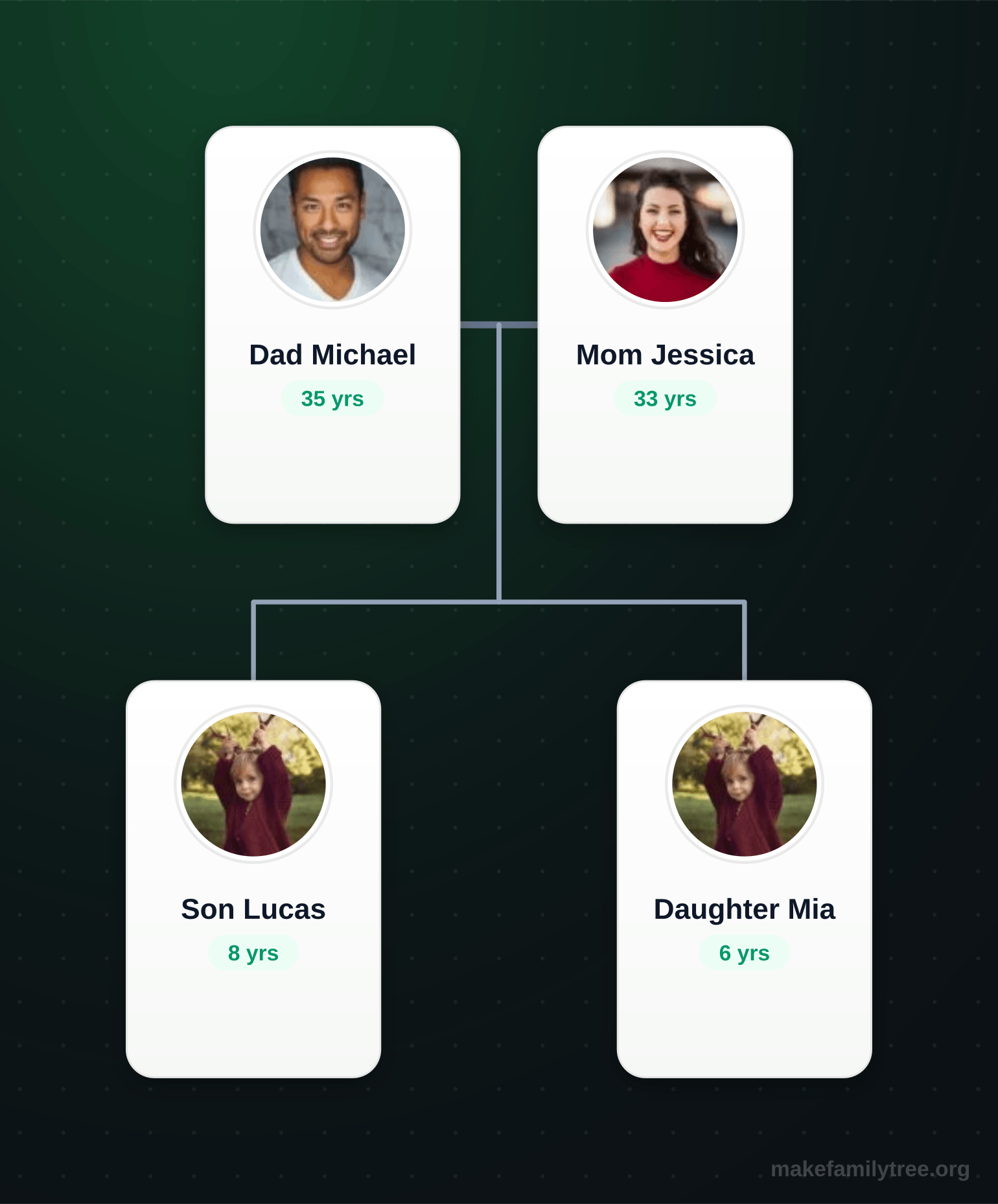 modern family tree template preview